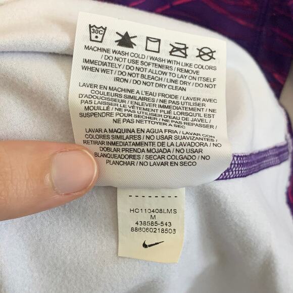 Nike Pro Combat Dri-Fit Hyperwarm Fitted 1/4 Zip Pullover Women's Size M Purple - Picture 8 of 8